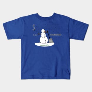 s is for snowman Kids T-Shirt